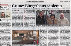 HNA Artikel zum Bürgerhaus Kaufungen