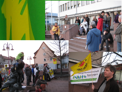 Bild Mahnwache Kaufungen Jahrestag Fukushima