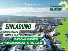 Postkarte Einladung zum Neujahrsempfang am 26.01.2026